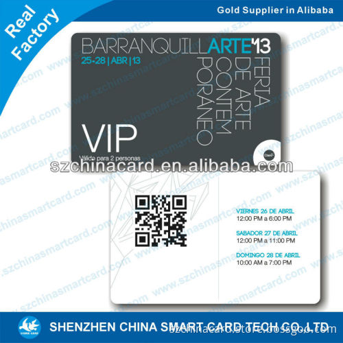 nice glossy pvc cheap qr code membership card